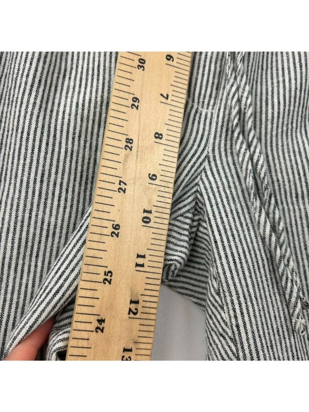 J.Crew Factory Pants Womens Size 4 Gray/White Striped Linen Blend Drawstring NWT - Picture 6 of 16